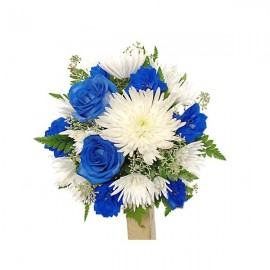 The bride's bouquet brightness of blue